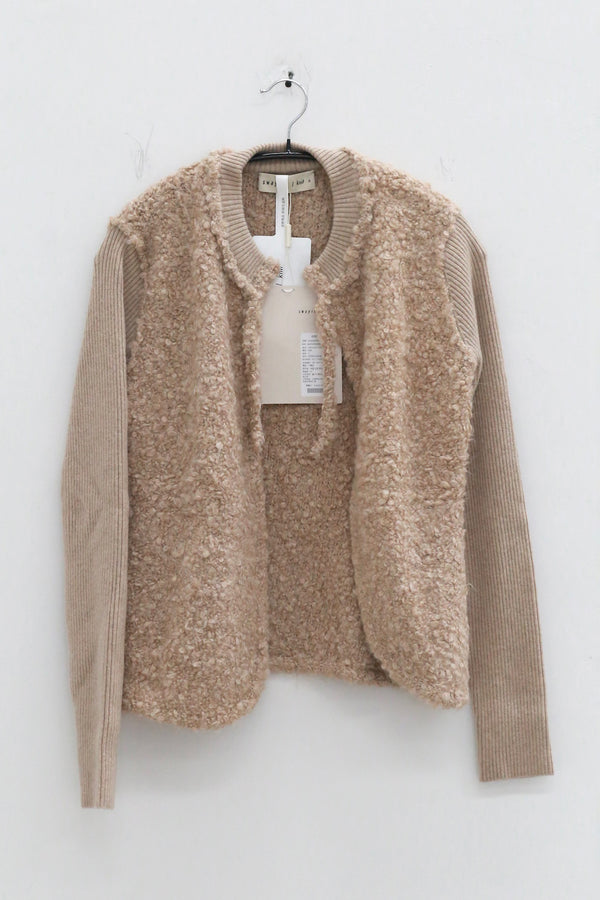 SWAYING 25 Fall/Winter Alpaca Blend Patchwork Jacket SW-SW25AW1T36C1S2-TUO (Camel)